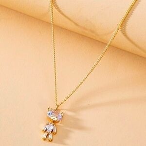 3/$30 💛 Rhinestone Teddy Bear Necklace